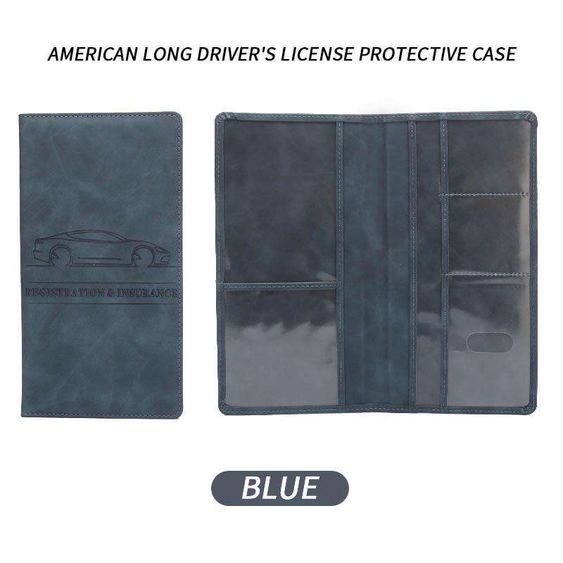 Leather Car Insurance & Driver's License Holder - Multifunctional, Long-Lasting Wallet