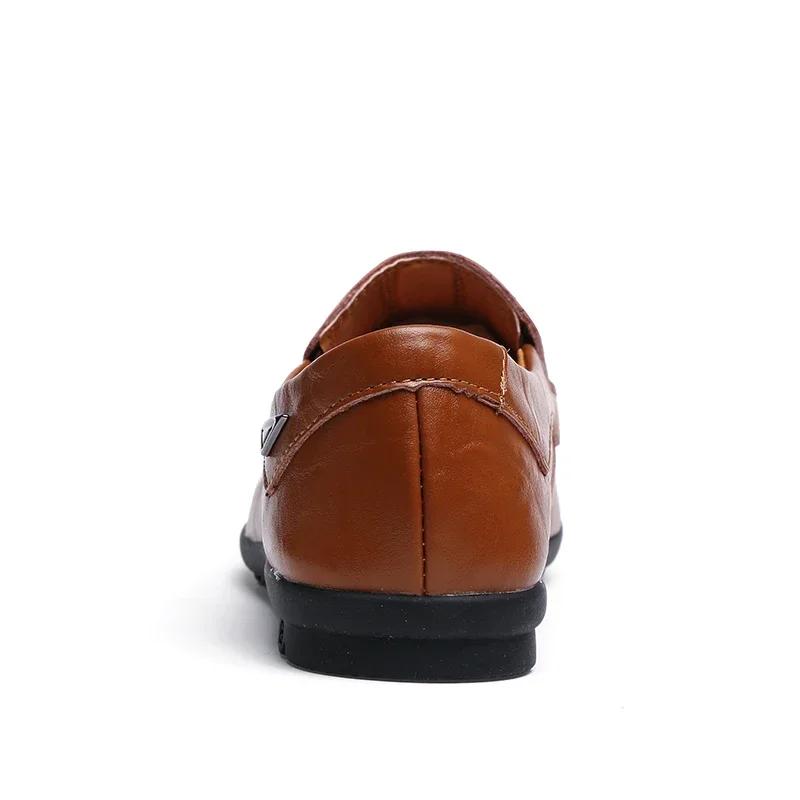 Fashion Luxury Handmade Leather Shoes for Men Men's Casual Shoes Slip on Loafers Lightweight Driving Shoes Men Flats Moccasins Hombres