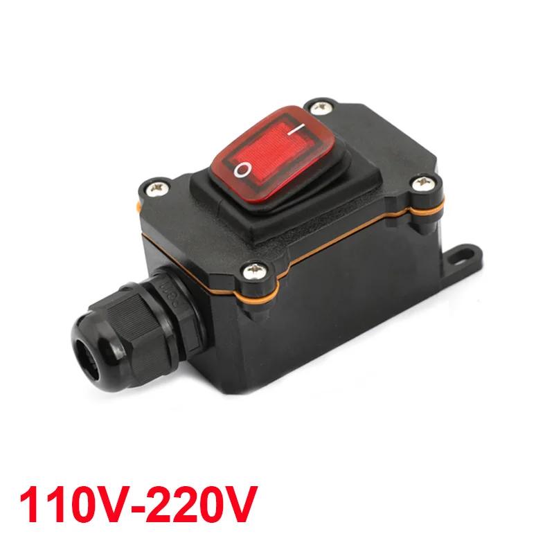 Inline napájecí kabel 110V-220V 12V-24V Námořní kolébkový spínač Zapnuto Vypnuto Vodotěsná propojovací skříňka IP67 20A Vysokoproudý konektor Venkovní