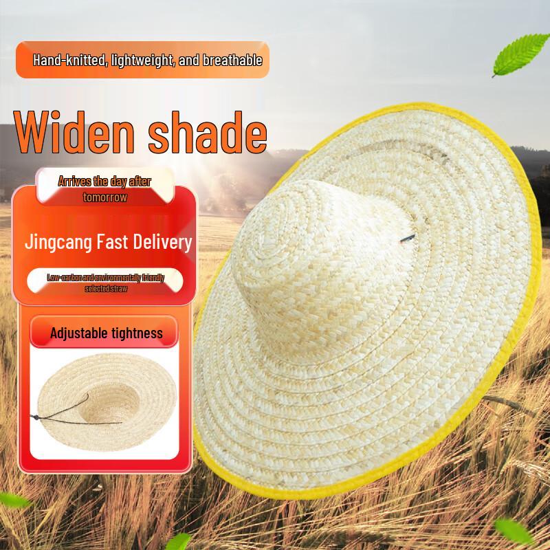 Beitete Wide Brim Wheat Straw Sun Hat