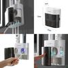 Wall Mounted Toothpaste And Toothbrush Holder With Magnetic Closing Function For Convenient Oral Care