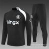 Chelsea Training Jersey Long Sleeve Half-Zip Soccer Shirt Adults Kids Camo Print Breathable Modal Fabric