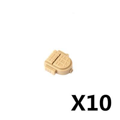 10PCS/LOT MOC Military Building Blocks Soldiers Figure Vest Helmet Belt Mask Earphone Bricks Army Accessories Toys J021