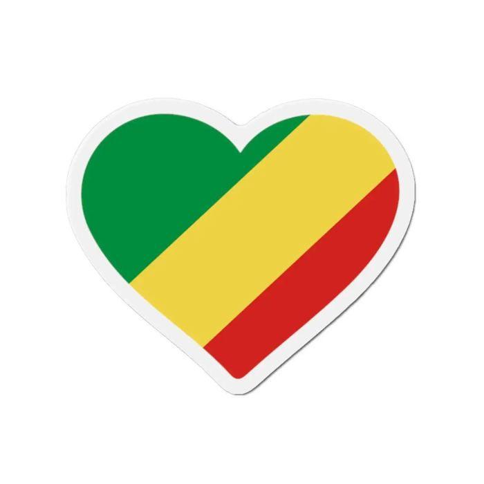Aimant Coeur - République Du Congo - 10 Cm - 50 Pièces - Multicolore - Résine Synthétique