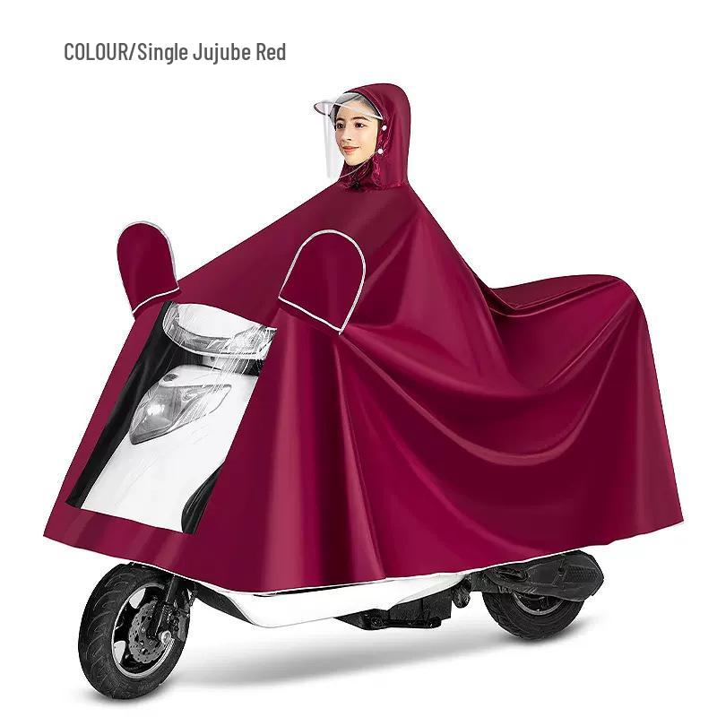 Men's Waterproof Electric Vehicle Poncho: Extra Thick, Anti-Storm, Enlarged for Motorcycles and Battery Cars