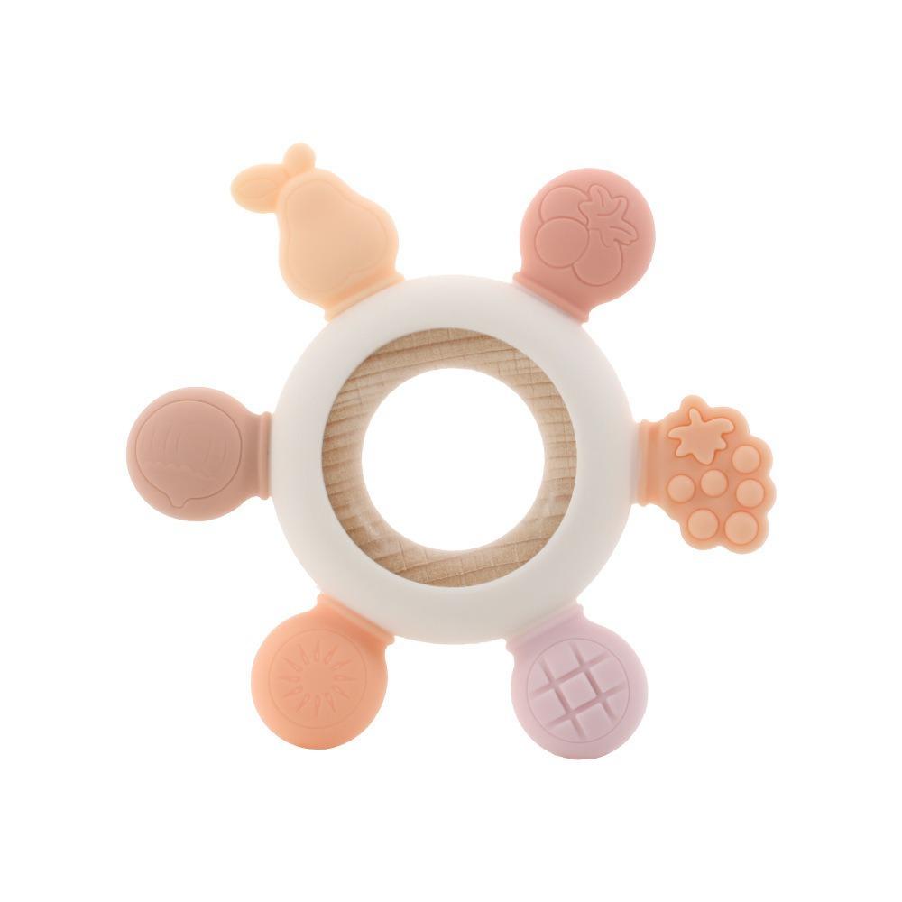 Fruits Shape Baby Teether Silicone Teething Ring New Baby Teething Toys  Newborn Accessories