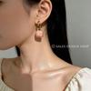 Spring French Retro Double-Sided Enamel Earrings - Versatile, Simple, and Stylish