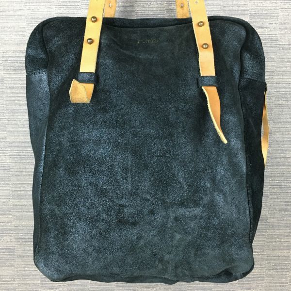 polder Shoulder Tote Bag Black with Lame Effect(USED)