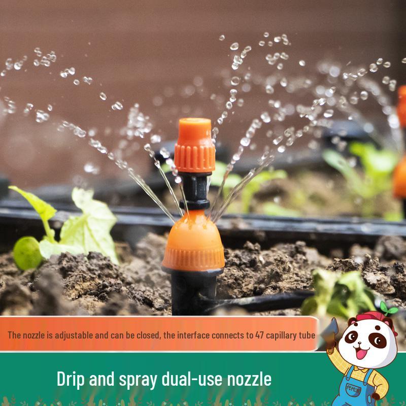 Adjustable Garden Drip Irrigation and Misting Nozzle System