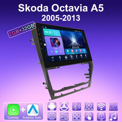 2 DIN Android Carplay Car Radio For Skoda Octavia A5 2005-2013 Multimedia Player Head Unit Stereo GPS Navigation BT WIFI 2+32GB