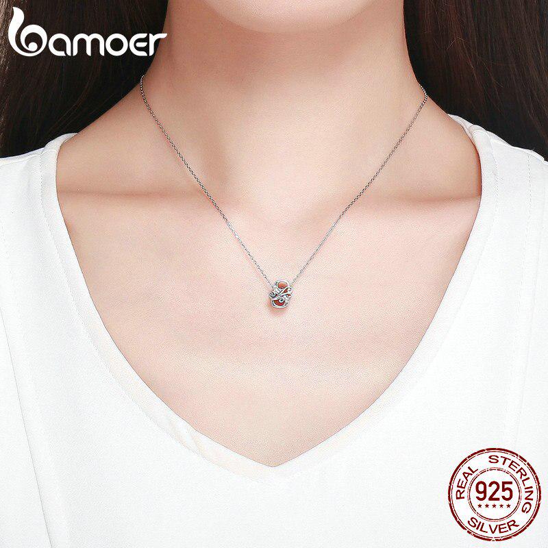 BAMOER Genuine 925 Sterling Silver Letter S Alphabet Beads Fit Charm Bracelets & Bangles DIY