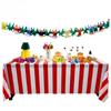 Christmas Red and White Striped Tablecloth Holiday Gathering Table Circus Setting Props Atmosphere Decoration Party Supplies