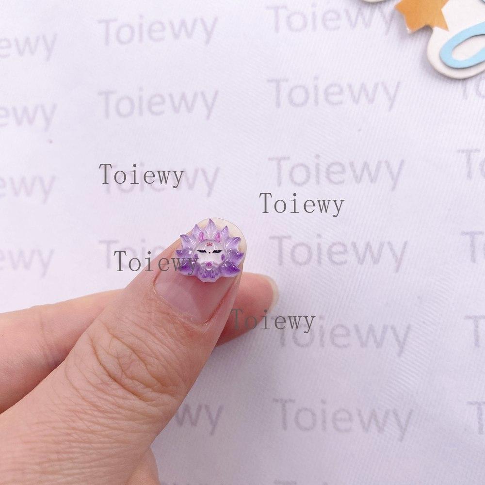 50pcs Mix Resin Colorful Mini Kawaii Cartoon Fox Art Nail Flatback Stone Applique DIY Wedding Scrapbook Decor Crafts Accessories