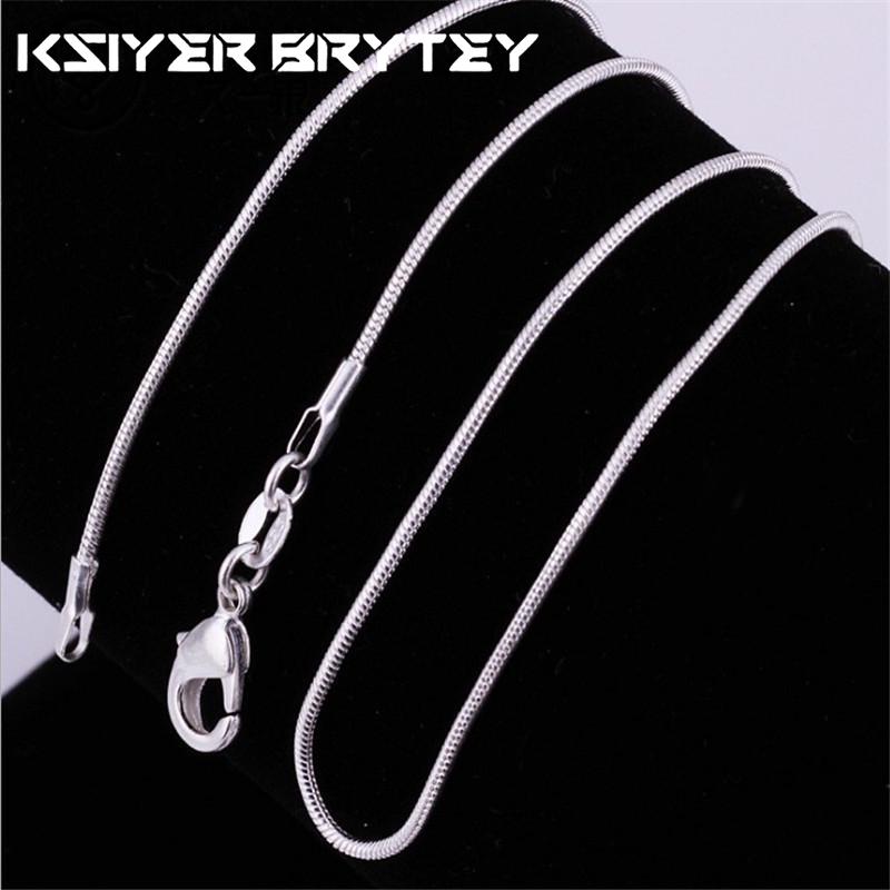 

925 Стерлинговое серебро Цепочка Модная Щепка Ожерелье Высокое Качество Змеиная Цепочка Для Мужчин И Женщин