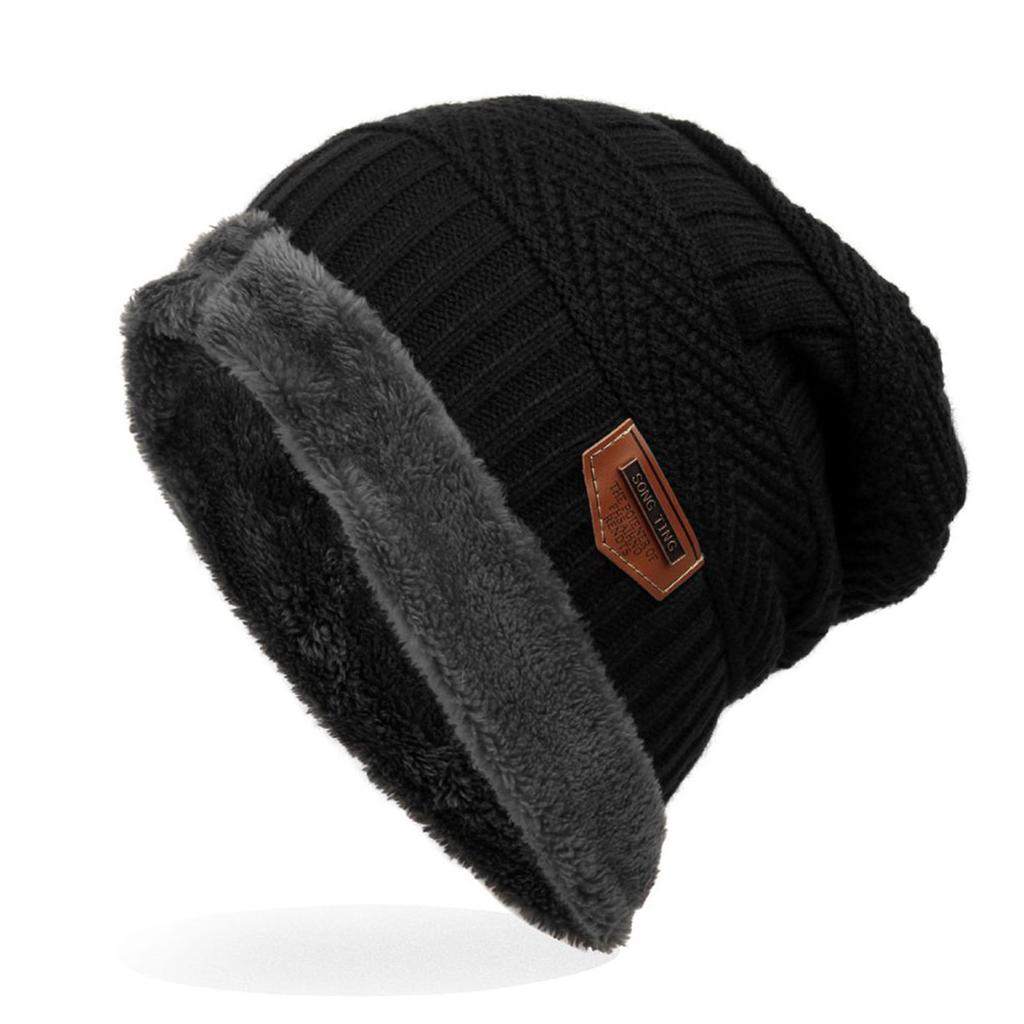 Men's Fashion Warm Oversized Thick Soft Oversized Coarse Knit Casual Knit Hat
