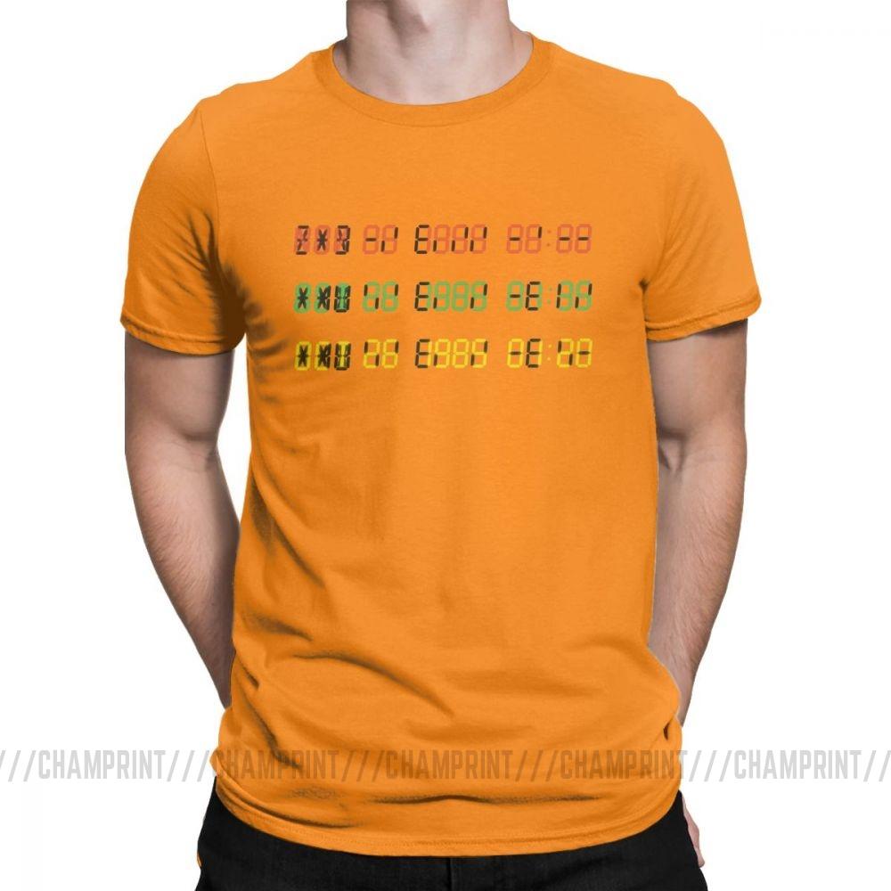 Time Circuits T Shirts Men Back To The Future Short Sleeve Tee Shirt Round Neck