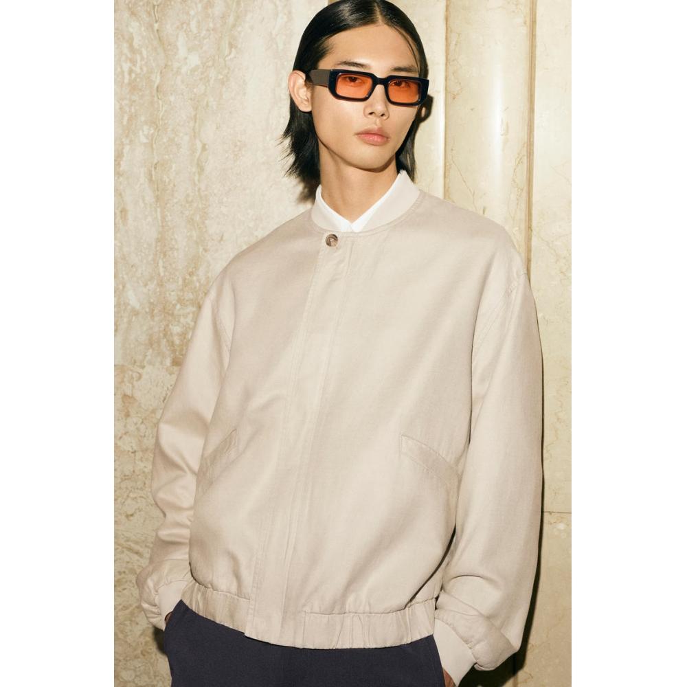 Cos Japan Linen Bomber Jacket