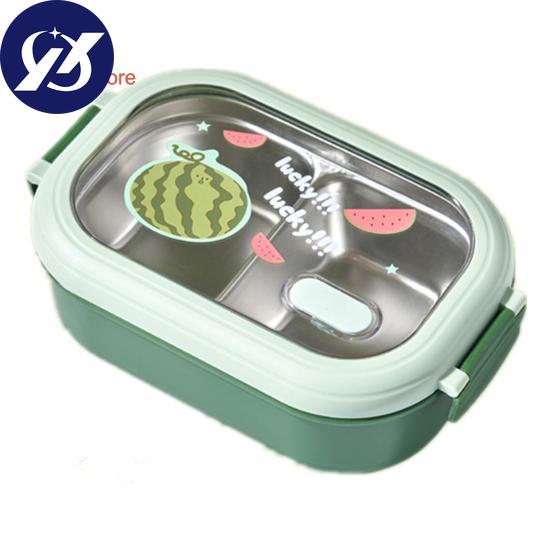1000 ml Lunchbox, mikrowellengeeignet, großes Fassungsvermögen, hitzebeständiges Fach, Obstdruck, Studenten-Bento-Box, Firmengebrauch