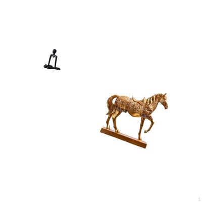 Abstract Horse Sculpture Figurine Decorative Statue for Tabletop Cabinet Bedroom Bookshelf Fireplace