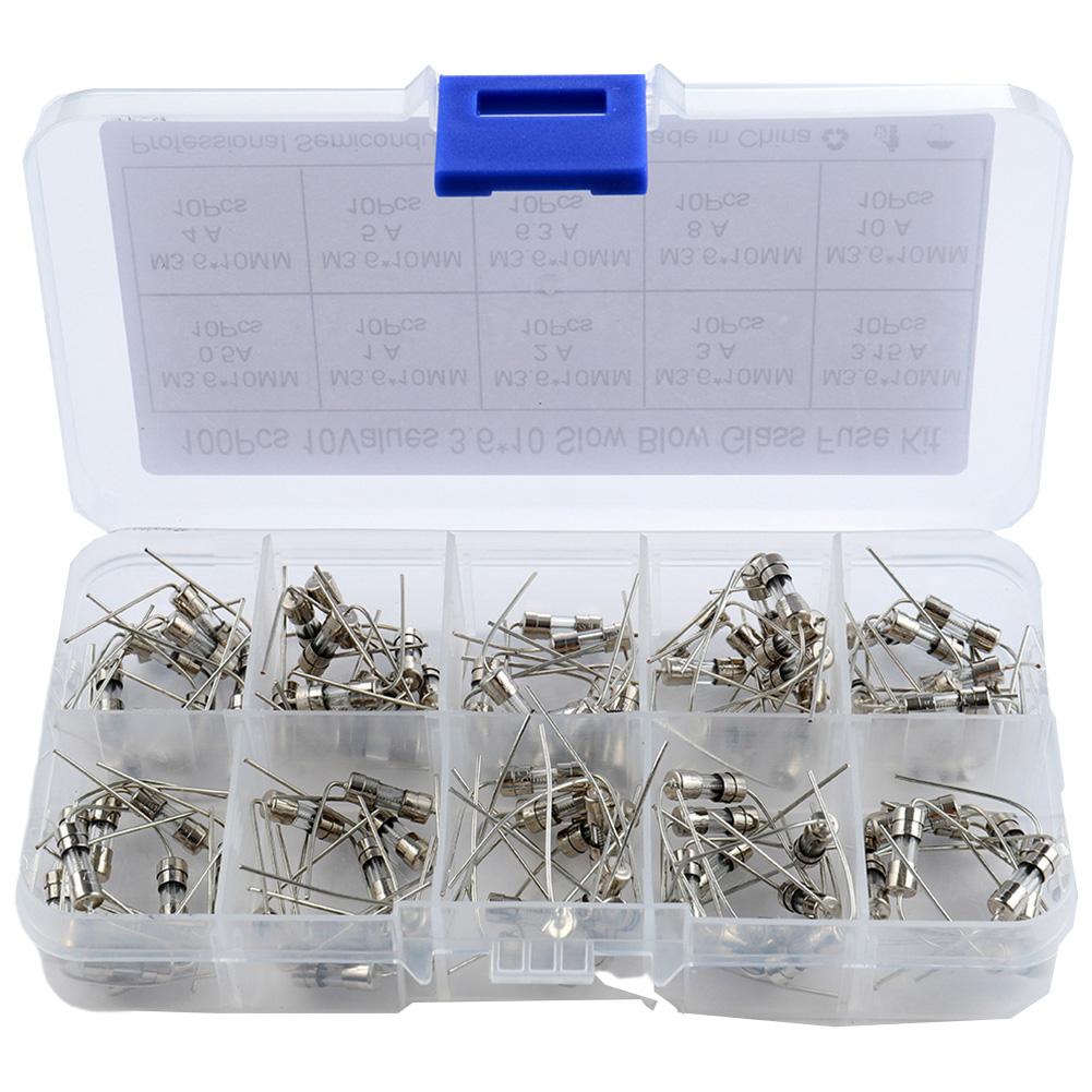 3 6x10MM Glass Fuse Tube 100PCS with Pin 250V for Appliance Circuit Protection 0 5A 1A 2A 3A 4A 5A 6 3A 8A 10A