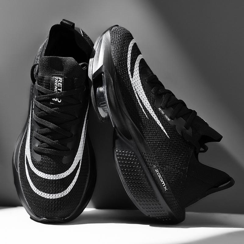 Marathon Air Cushion Men Sports Running Shoes Breathable Lightweight Women's Comfortable Athletic Nonskid Carbon Plate Sneakers