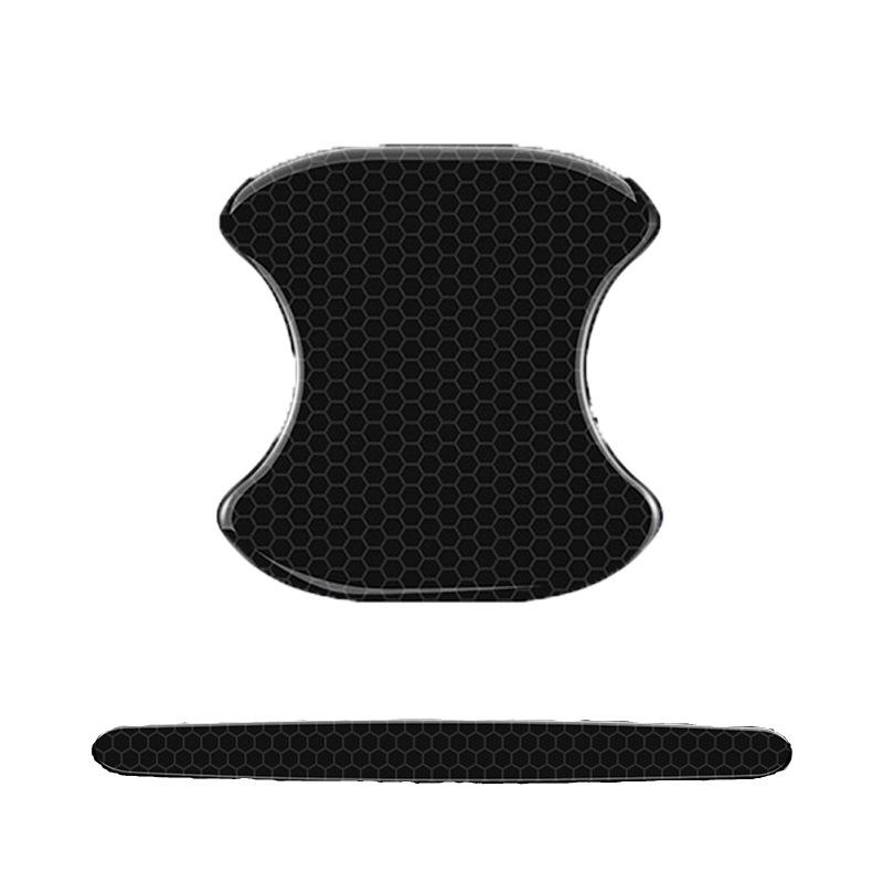 Black Reflective Rhombus Car Door Handle Protector: Anti-collision, Anti-scratch, Wear-resistant Sticker