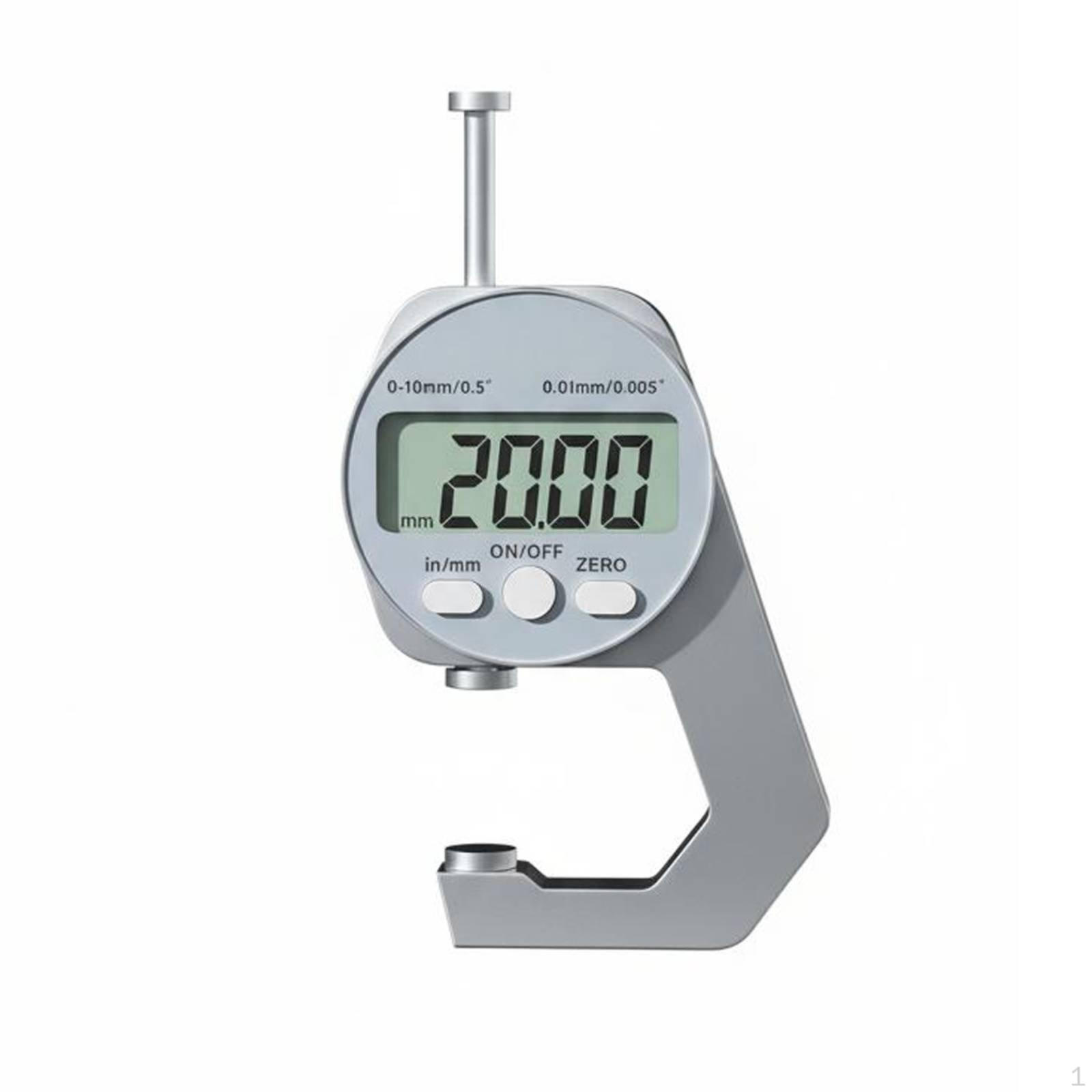 Digital Thickness Gauge High Precision Electronic Caliper MultiMaterial 0-20mm Flat Head