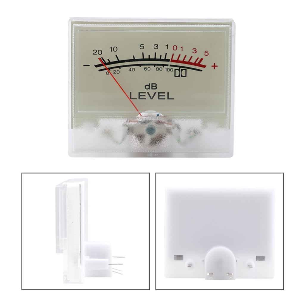 VU Meter Yellow Backlight High Accuracy Power Amplifier Meter Audio Level Meter DB Level Header DC500uA Square Meter