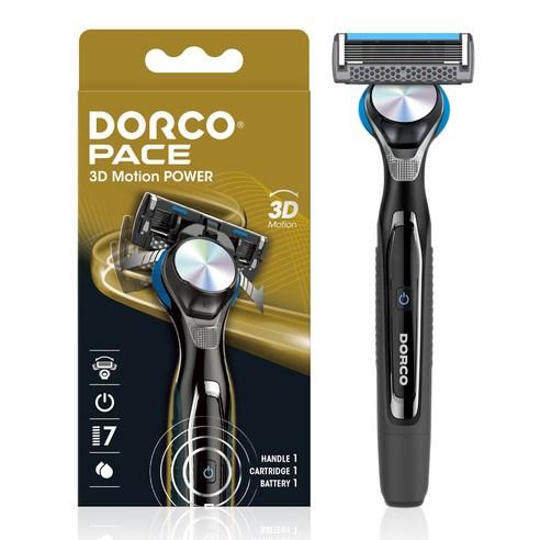 Dorco PACE 3D Motion Power Razor, 7-Blade Pivoting Head, Smooth Close Shave, 1 Piece