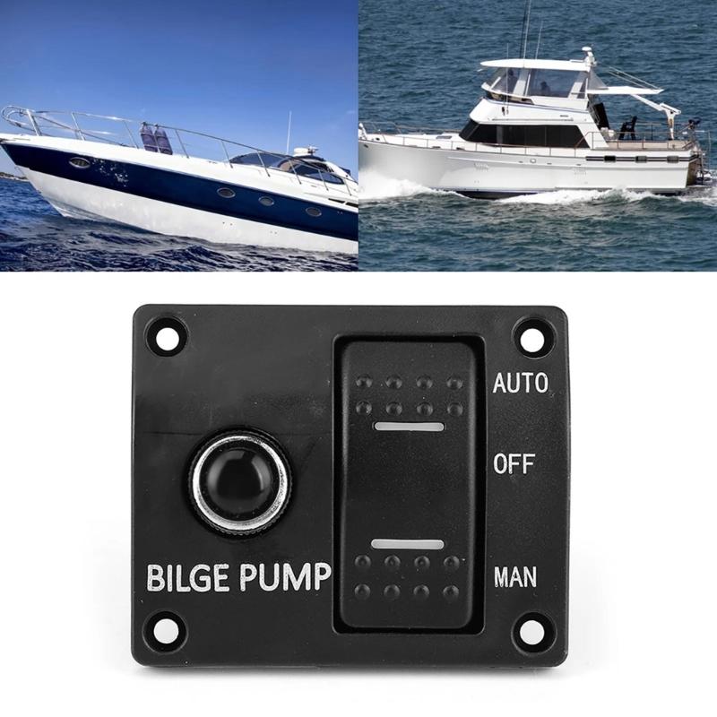 Upgrades Bilge Pump Switch Panel 3 Way 12V/24V Marine Switch Panel Water Pump Control Button Switch Fishing Boat Switch