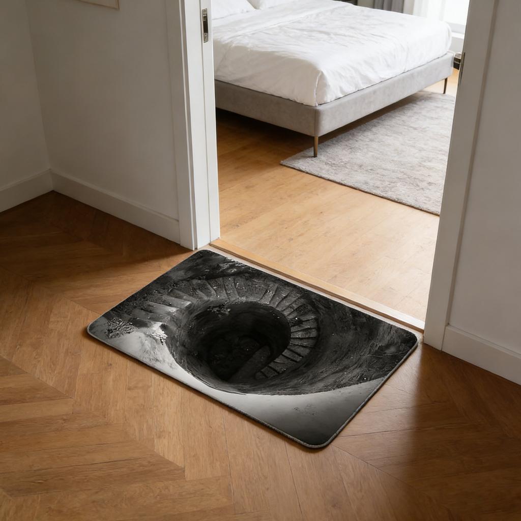 Front Door Mat Indoor Outdoor Entrance, 3D Optical All,Weather Doormat, Optical Rug Ground Crack Rug 3D Rugs, Easy Clean Patio Porch