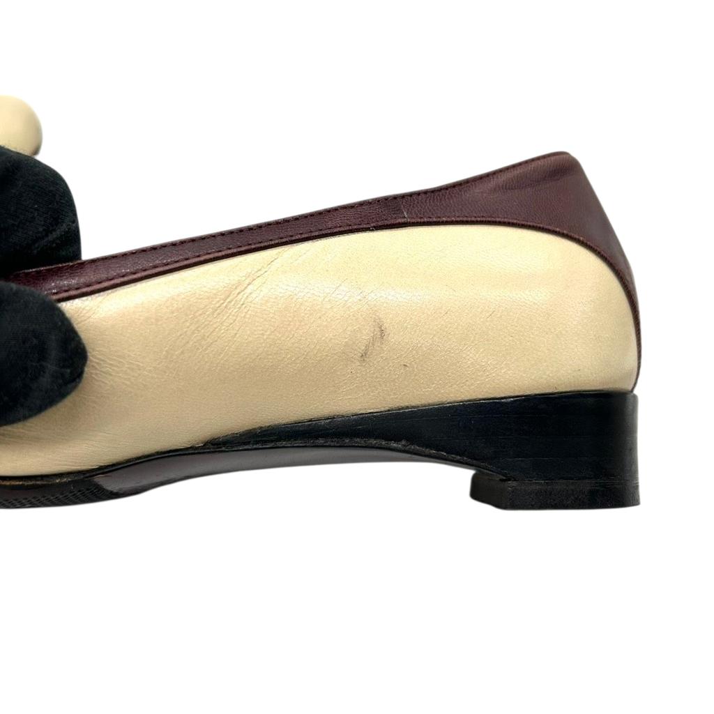 Used Emilio Pucci Pumps / Ballet Flatspumps beige/Bordeaux leather Women