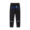 Foreign trade new rainbow color matching letter embroidery velvet loose hooded sweater casual trousers set men and women the same style