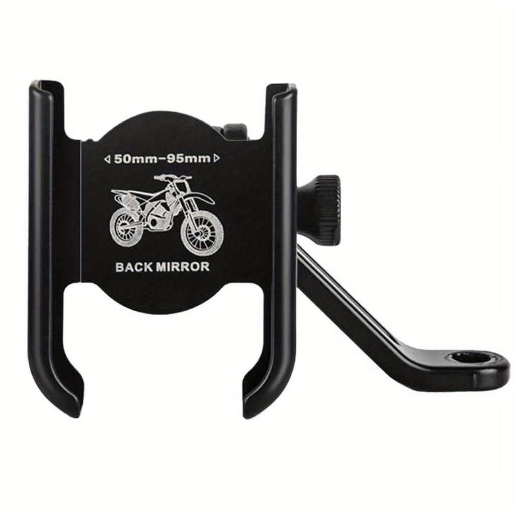 Heavy-Duty Motorcycle Phone & GPS Holder Adjustable Clamp with Free Mount, Compatible for Smartphones Tablets Navigation Devices