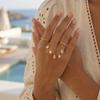 Gold Color Cubic Zirconia Rings Drop-shaped Gothic Style Rings Tassel Pendant Rings  Jewelry