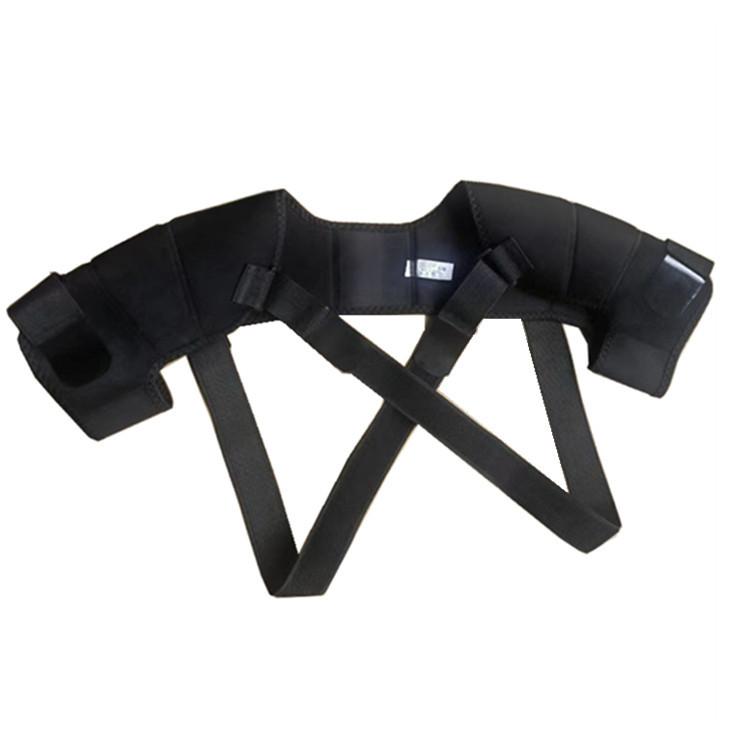 Shoulder Support Strap Adjustable Double Bandage Cross Compression Posture Correction for Sports Gym Daily Pain Relief