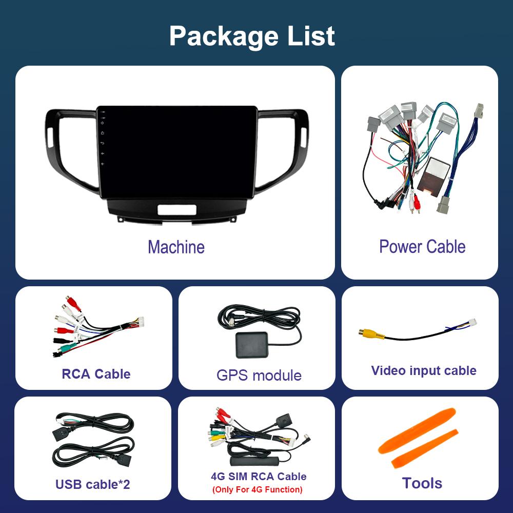 Pentru Honda Accord 8 2008 - 2012 Sistem Android 9 '' Radio Auto Player Multimedia WiFi DSP GPS Navi 4G WiFi Ecran HD Instrumente Auto