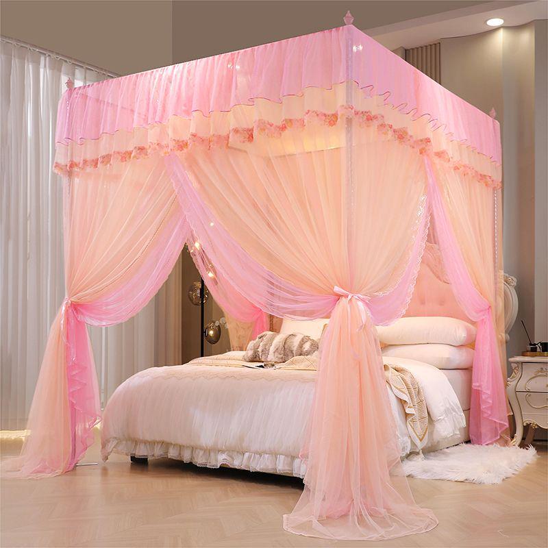 Three-Door Princess Style Thickened Mosquito Net for Single/Double Bed