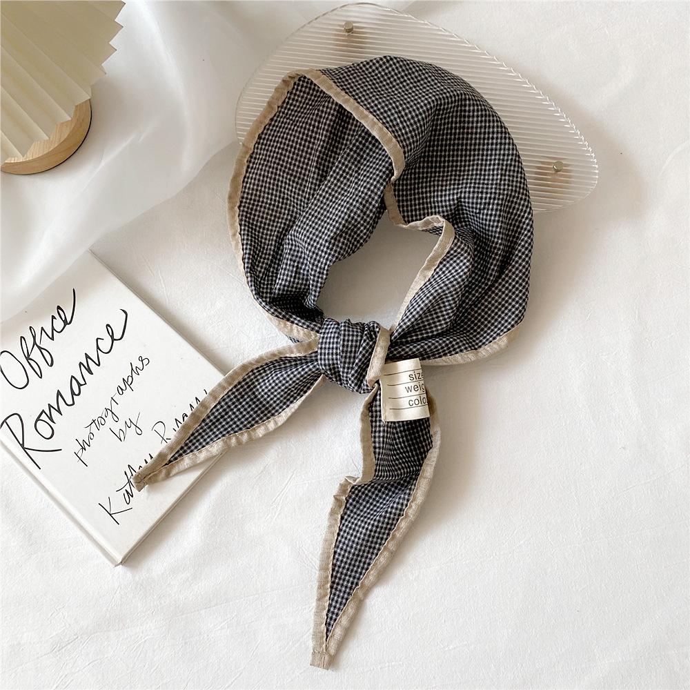 Decorative Simple Texture Silk Scarf Women'S New Style Spring And Autumn Summer Fashion Versatile Headscarf Work Scarf