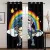 Cartoon Funny Lovely Adorable Dinosaur Boy Window Curtains Blinds Suitable Living Room Decor Youngsters Bed Chamber Bath Rooms Cooking Room Entry