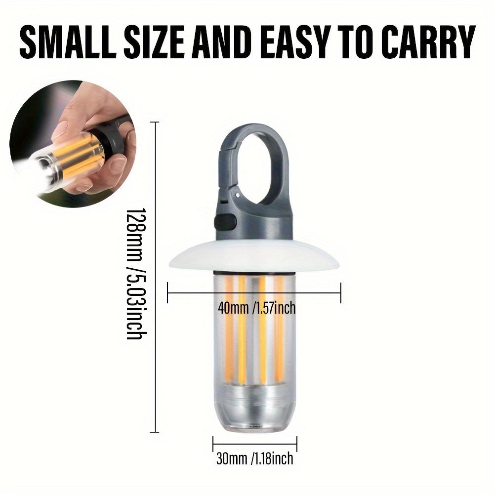 LED Camping Light, Super Bright Rechargeable Flashlight with Clip,5 Lighting Modes, Lithium-ion Battery Powered, Portable Hook for Outdoor