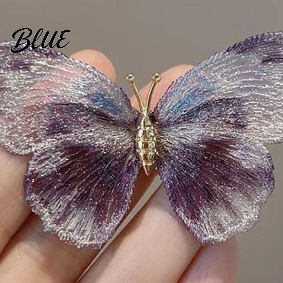 Enamel Butterfly Pin Women Brooch Sparkling Rhinestones Faux Pearl Butterflies