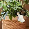 1/3Pcs Duck Pendant Hanging Over Flower Pots Resin Sculpture Outdoor Indoor Figurine Farmhouse Patio Balcony Decoration