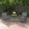 VidaXL 3-Piece Garden Dining Set Patio Dining Furniture Table and Chairs Patio Dining Set Lounge Set of 3058463
