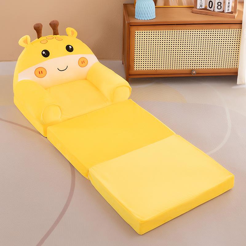 Canapea extensibilă triplă pentru copii cu desene animate - Scaun leneș drăguț și confortabil pentru grădiniță