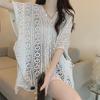 Vintage V-Neck Knitted Sweater: Summer Style Loose Pullover Cardigan for Women