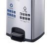 Stainless Steel Square Pedal Classification Trash Can