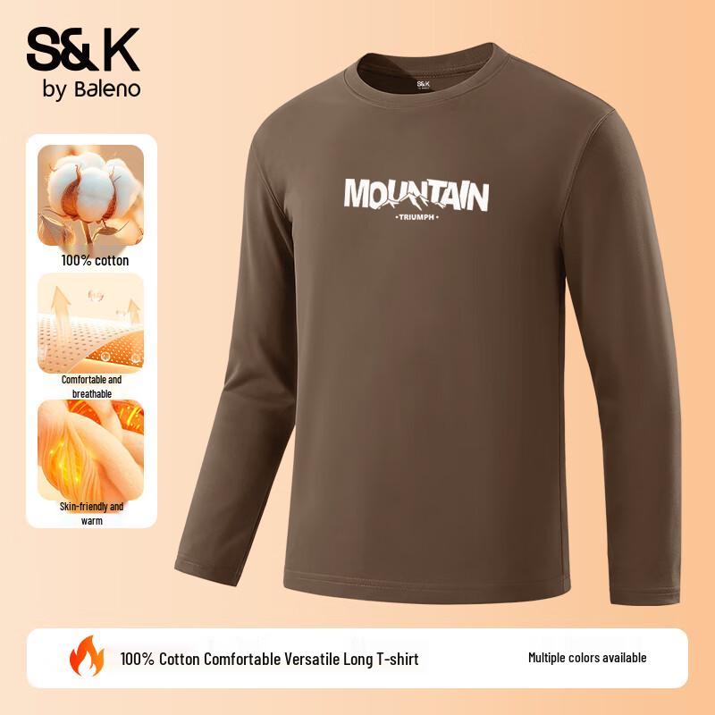 

Baleno Men s S&K Series Pure Cotton Long Sleeve T-Shirt M