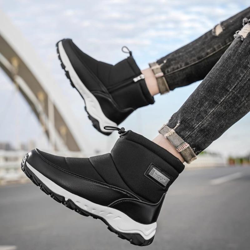 2026Winter New Men's Boots Thickened Plush Warm High-top Cotton Shoes Non-slip Platform Boots Men's Snow Boots Botas Para Hombre