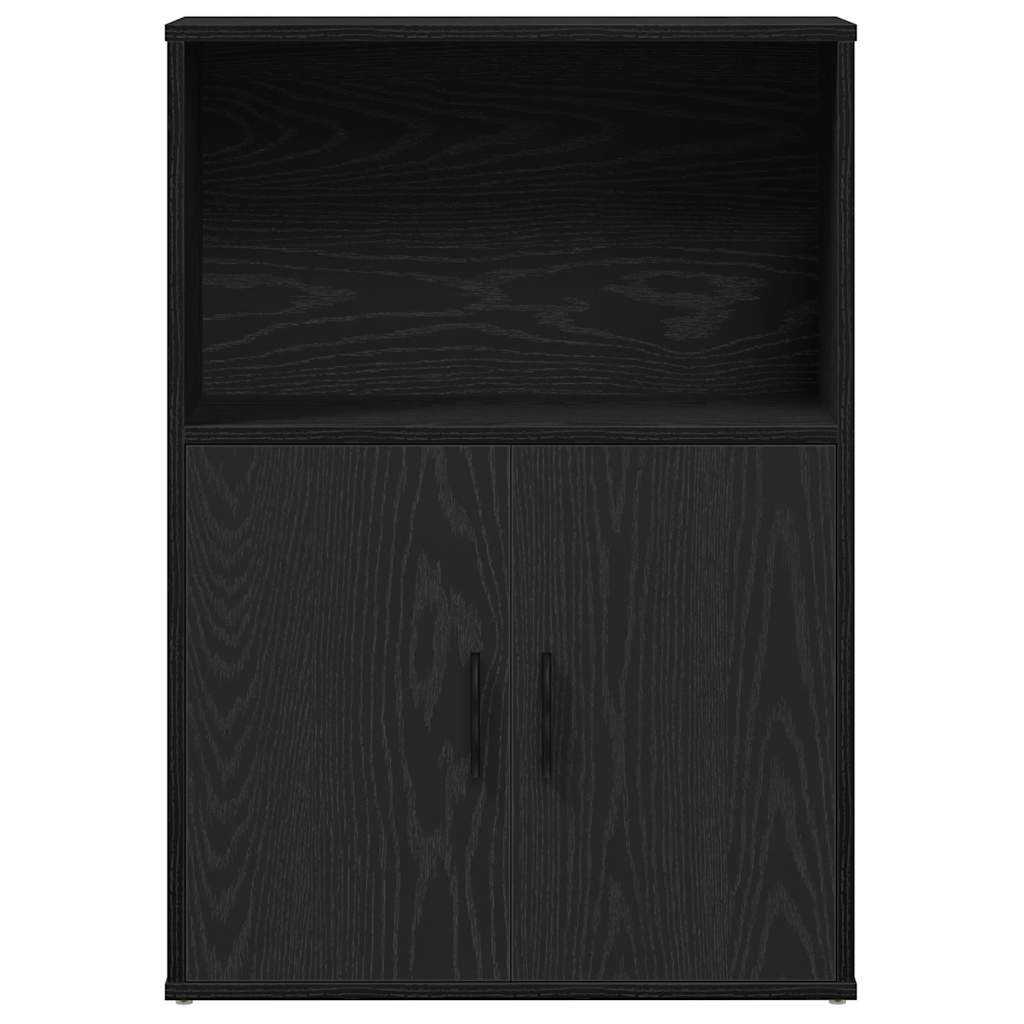 Bookshelf Black Oak Effect 60 x 24 x 85 cm Engineered Wood